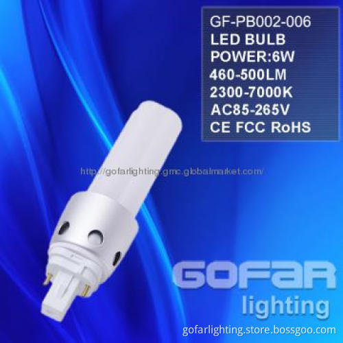 6w LED Lamp with CE/RoHS/FCC,G24/E27,led manufacturer